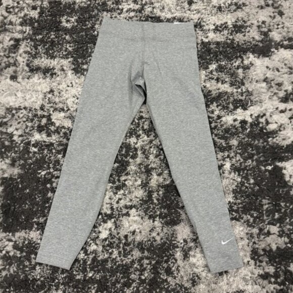 Nike Womens Gray Mid Rise 7/8 Leggings Tight Fit Yoga Athletic Pants, Size Small - Picture 1 of 4